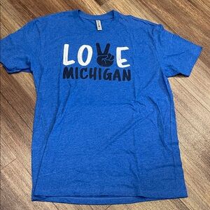 Next Level Apparel Blue Graphic Tee